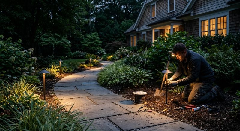 Sidewalk Lighting Installation in Littleton, CO